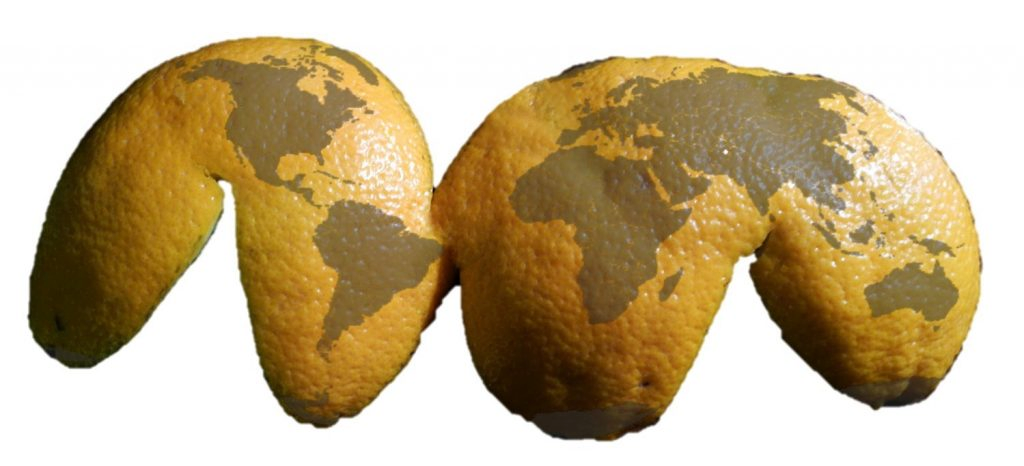 The earth as an orange