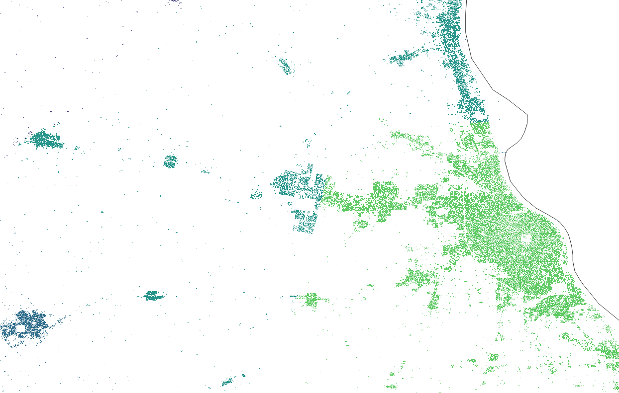 Zoomed-in map