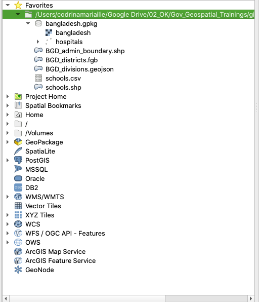 Module 2 files in the Browser Panel