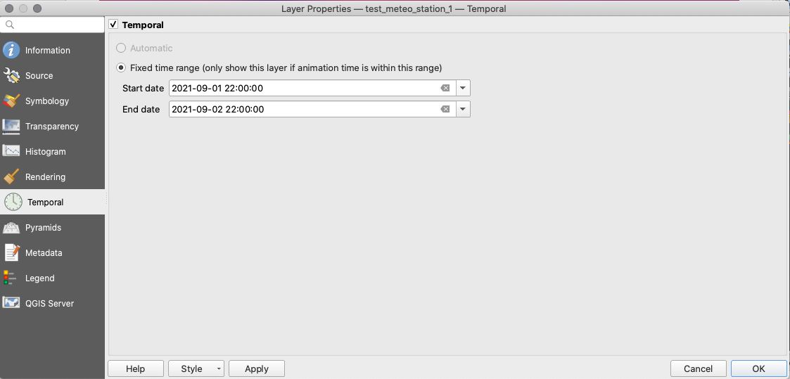 Setting temporal information to the raster dataset (1)