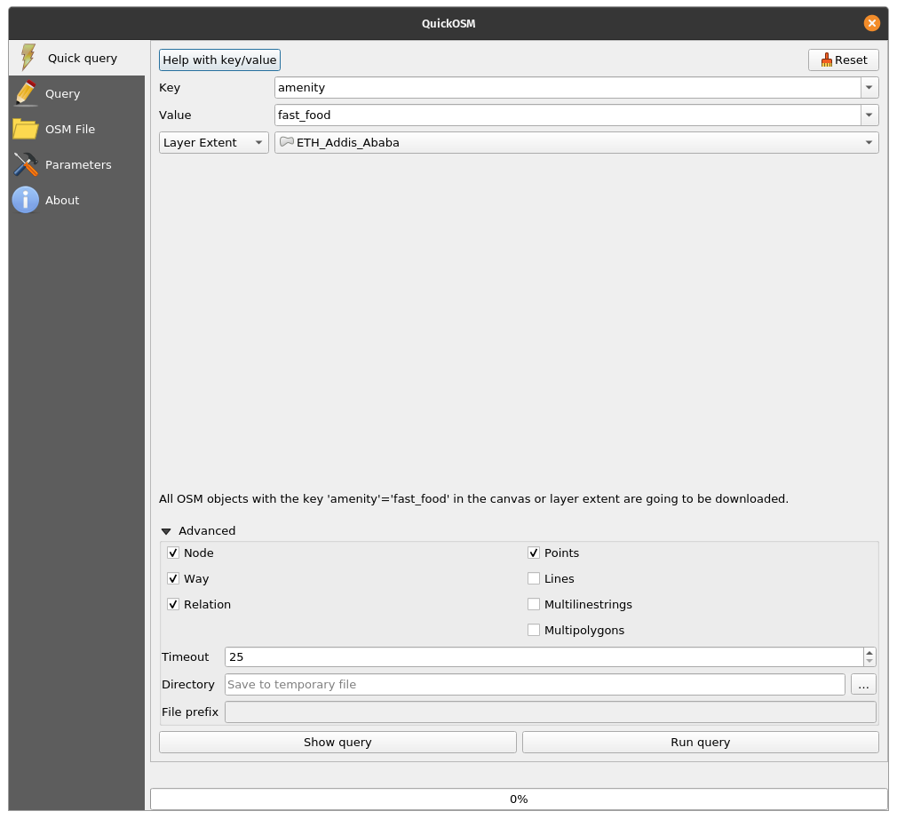 Load amenities (points) tagged as fast_food in the ETH_Addis_Ababa layer extent