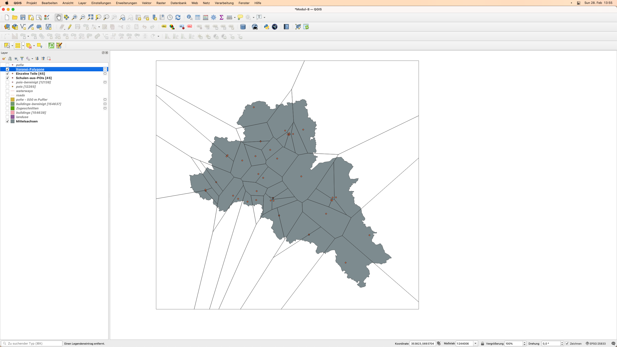 Ergebnis des Voronoi-Algorithmus