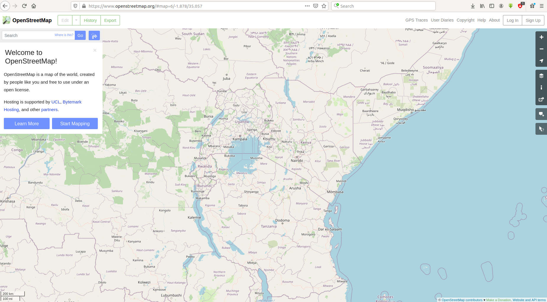 OpenStreetMap website