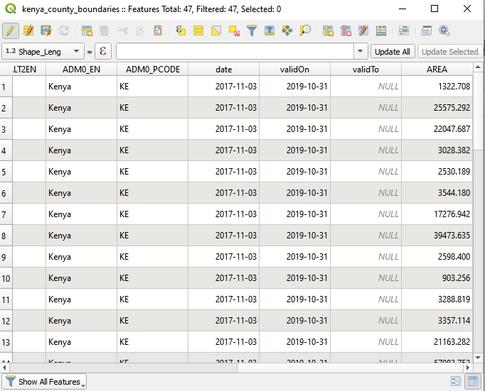 New attribute table with new field and attributes