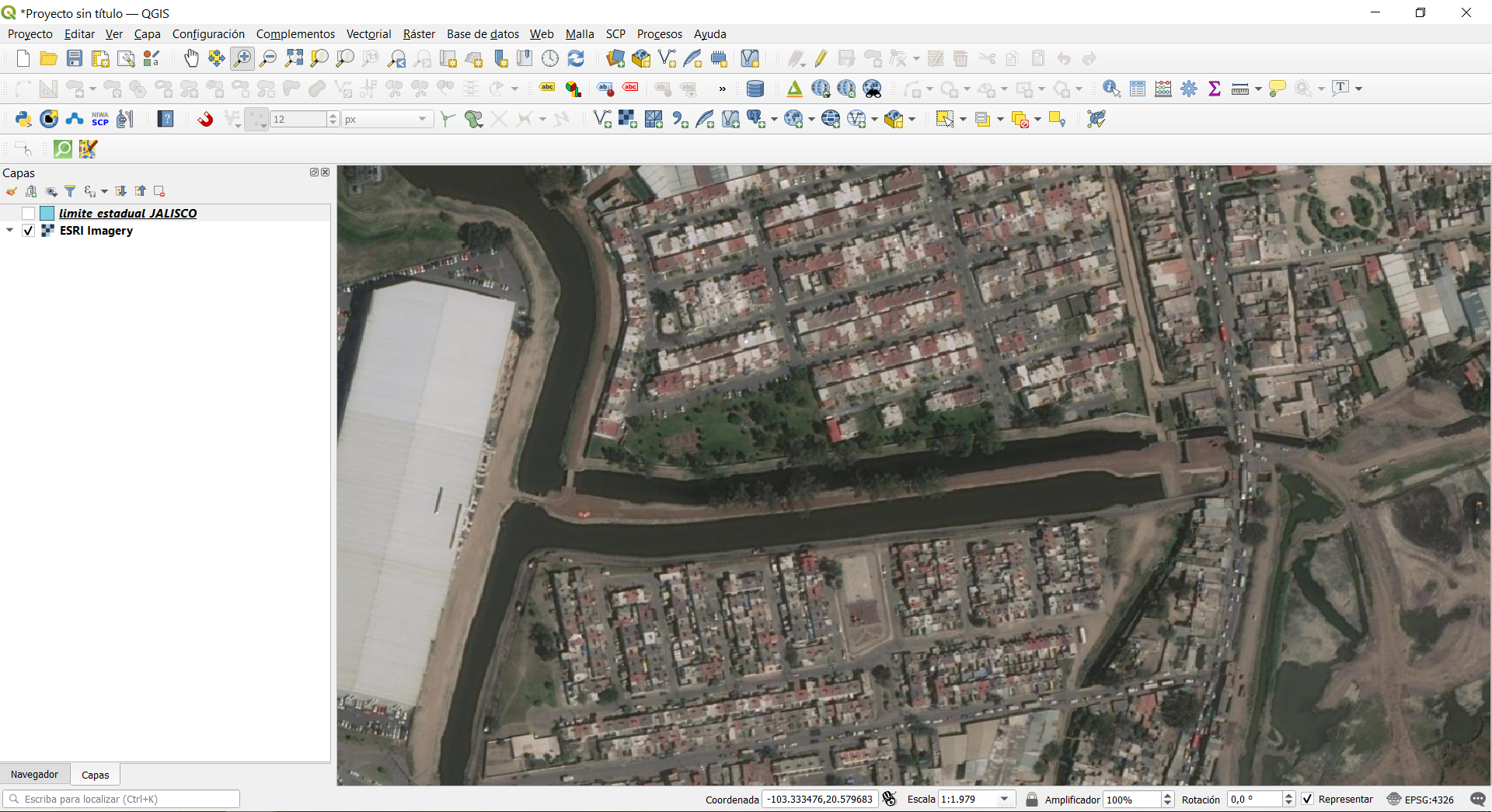 ESRI World Imagery layer zoomed in