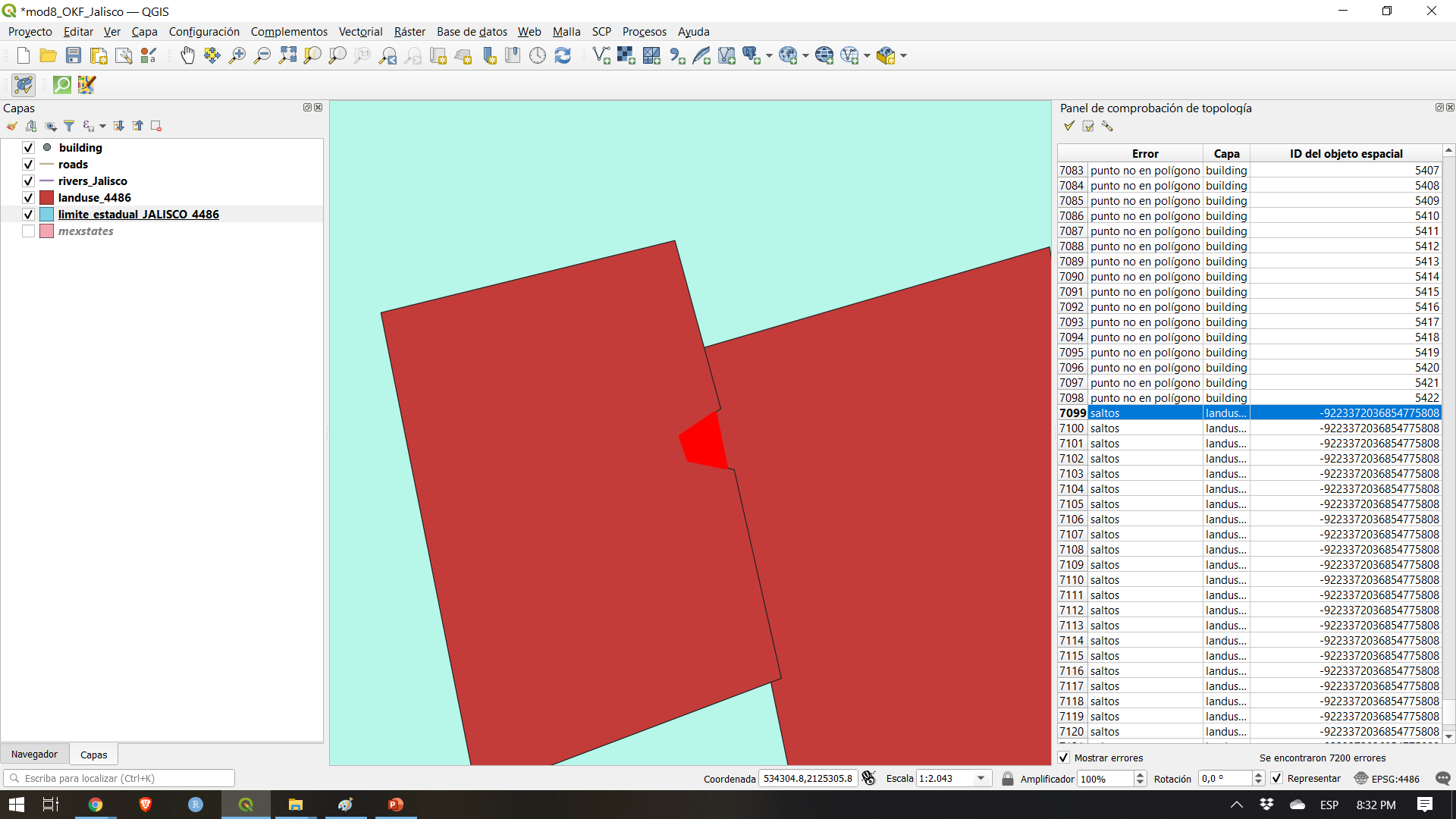 Duplicate point error in points of interest vector layer