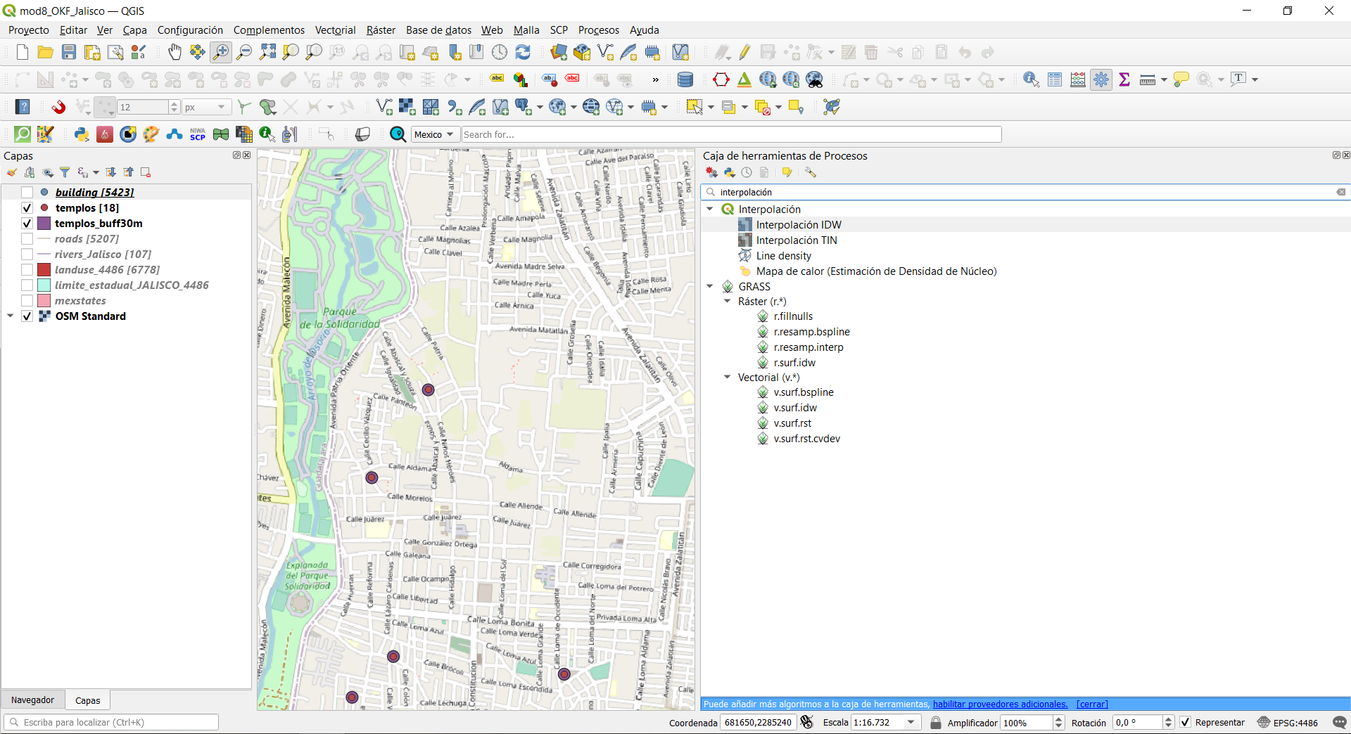 Interpolation methods available in QGIS