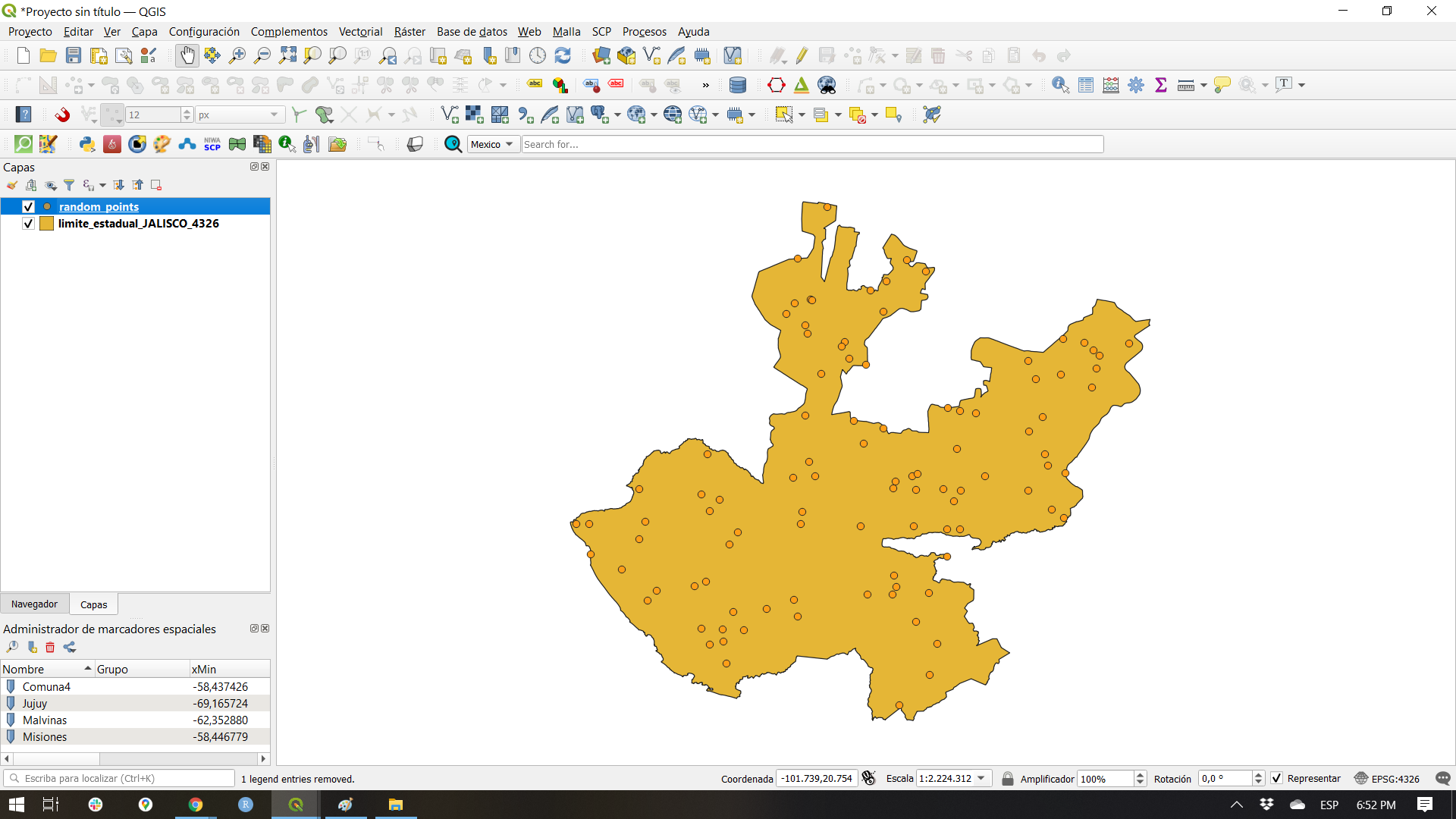 Point data layer - randomly created within specified polygons