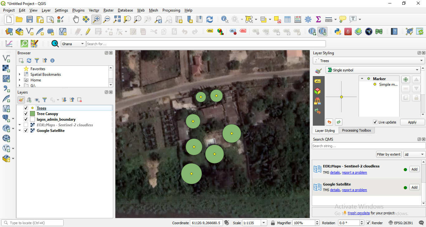 Virtual layer in QGIS