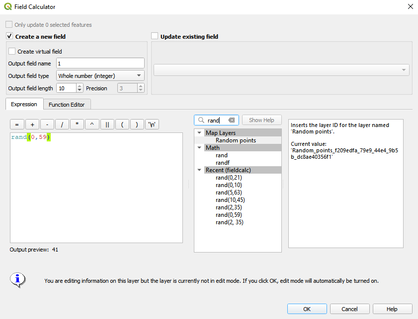 Creating random values within specified limits