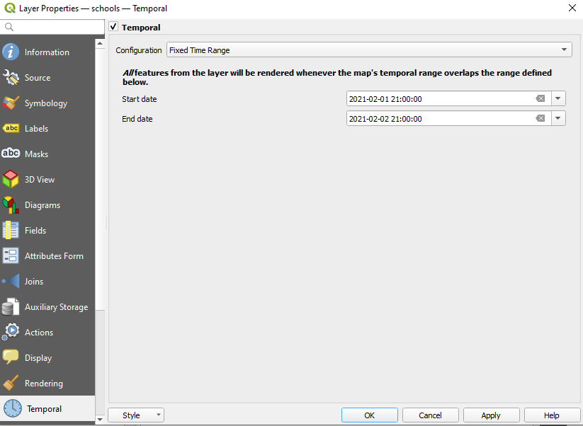 Setting temporal information to the raster dataset (1)