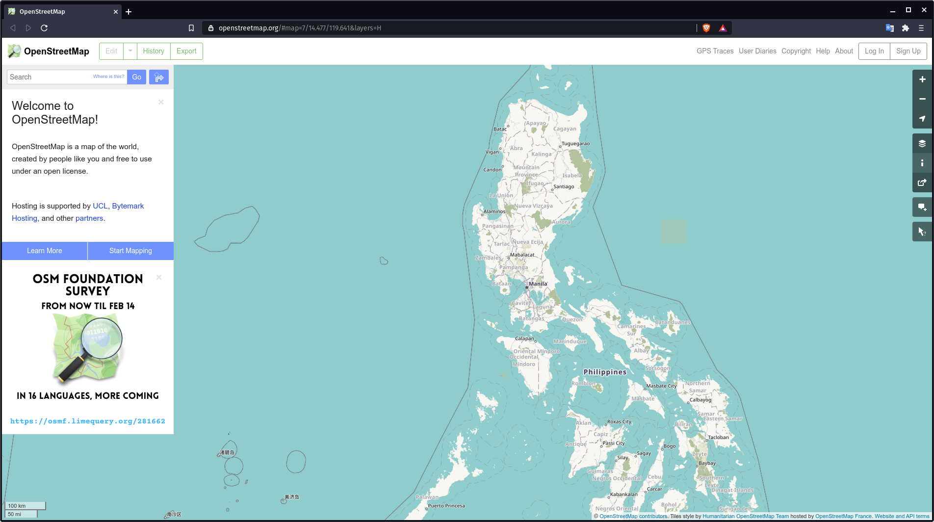 OpenStreetMap website