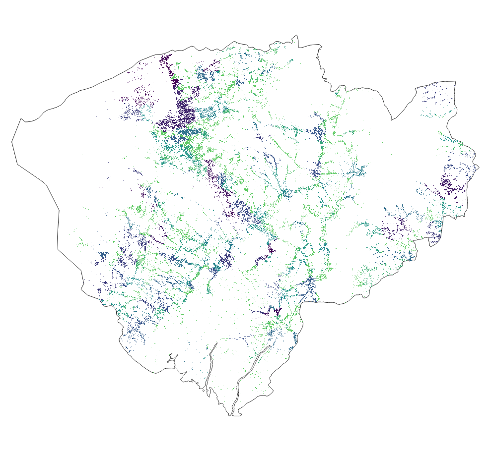 Population density of Pampanga Province, Philippines