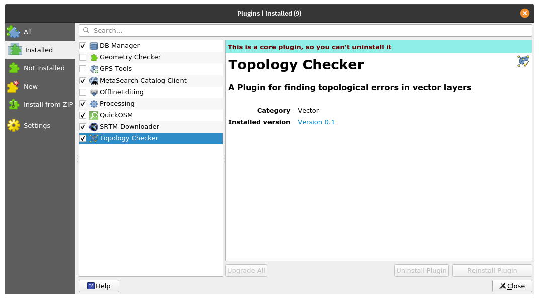 Topology checker plugin