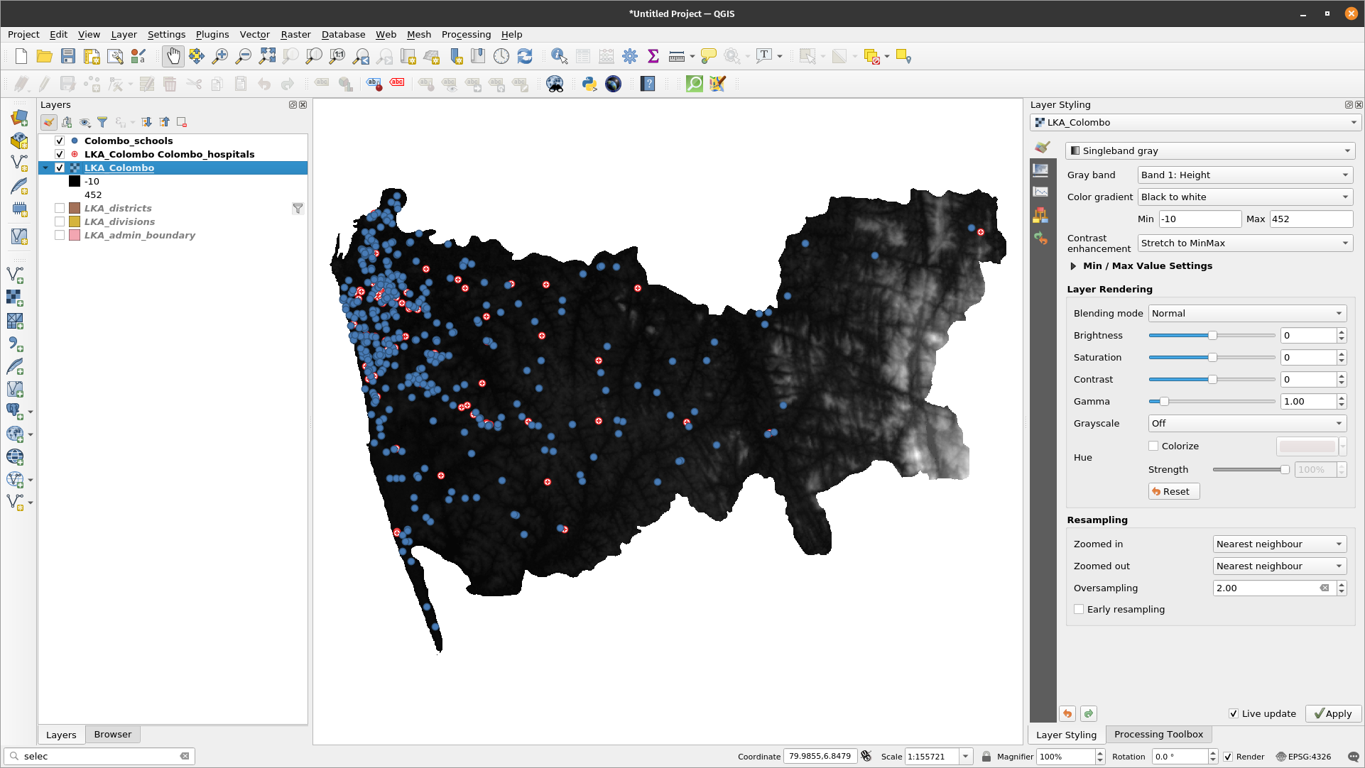 QGIS Interface with all layers loaded