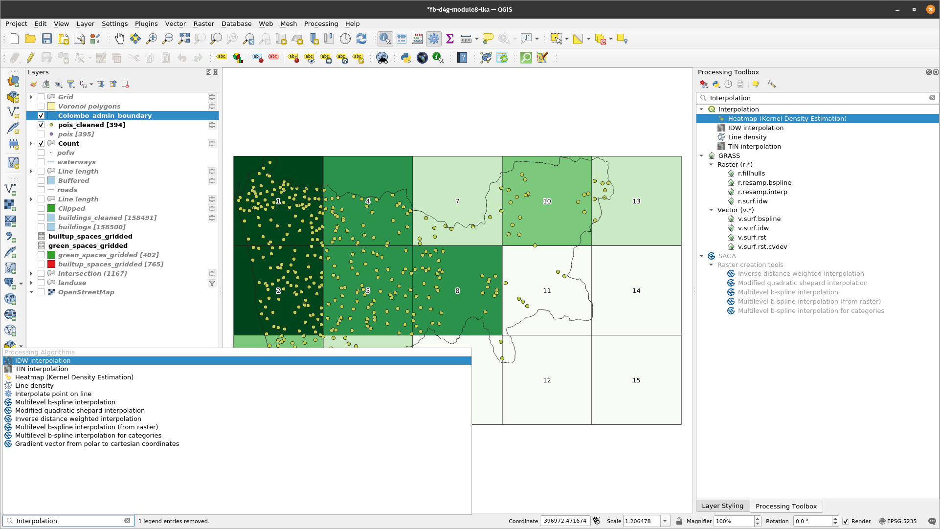 Interpolation methods available in QGIS