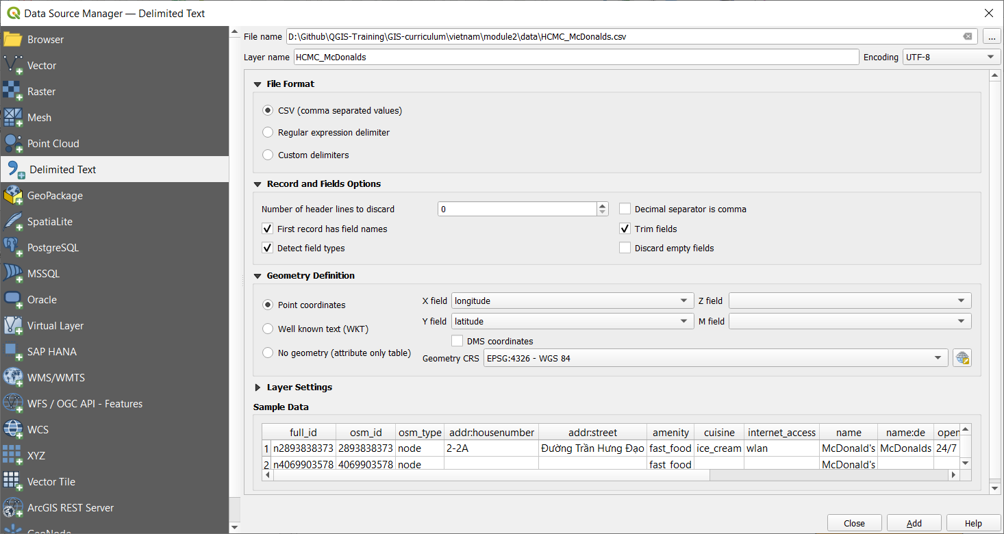 Tải CSV file