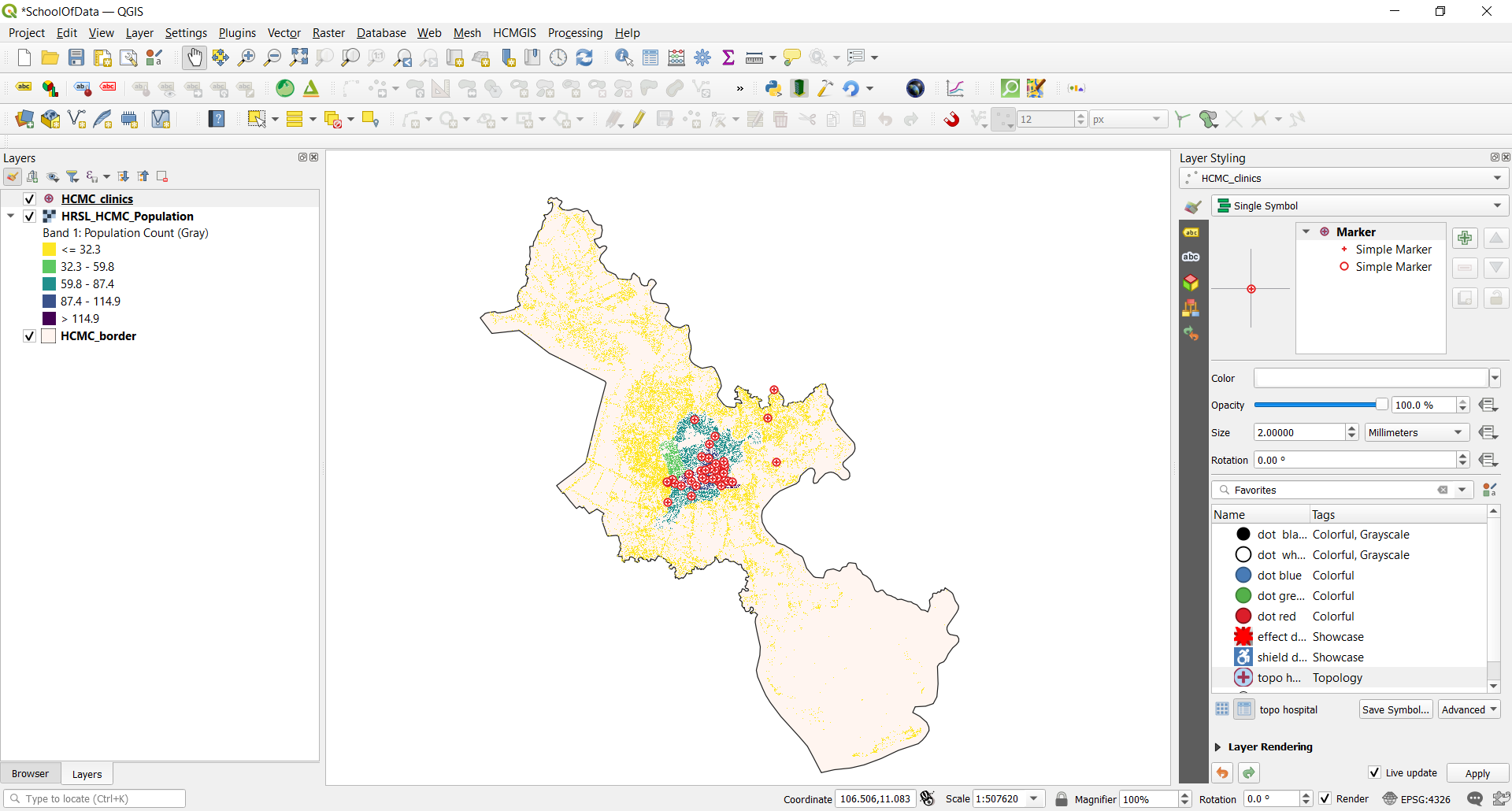 Thêm các layer vào QGIS