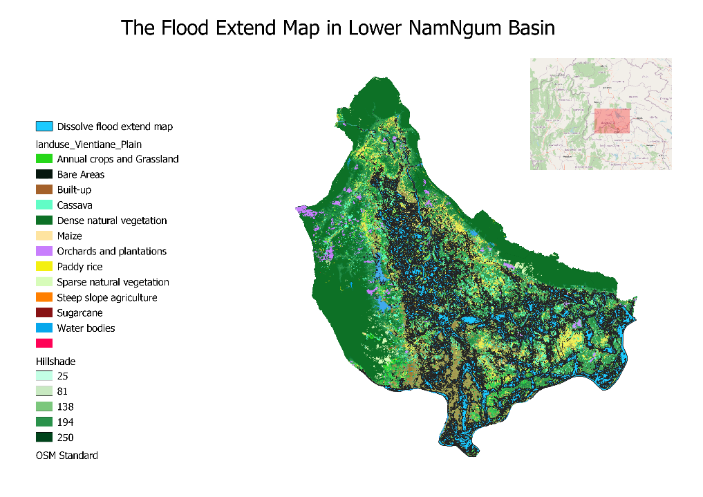 Flood Risk Assessment Map of NamNgum Basin, Laos