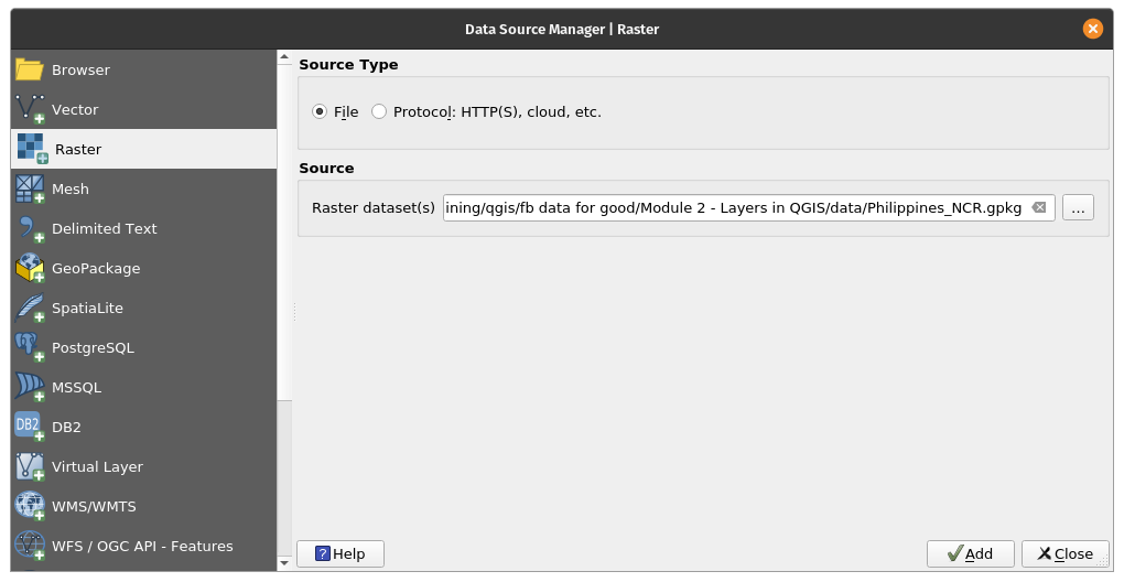 Loading a raster inside a GeoPackage Loading a raster inside a GeoPackage