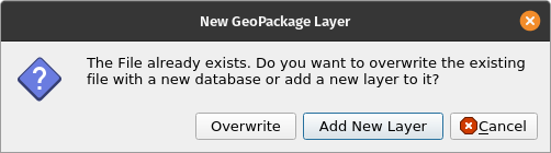 GeoPackage Layer exists GeoPackage Layer exists