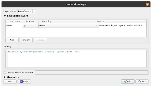 Create Virtual Layer Create Virtual Layer